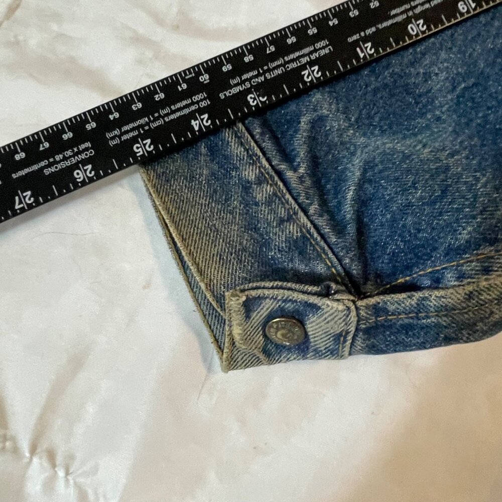 Vintage Elvis Presley Blue Jean Denim Jacket Unique Vibrant Back Print XL - Picture 12 of 16